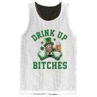 Drink Up Bitches Funny Leprechaun St Patrick's Day Mesh Reversible Basketball Jersey Tank