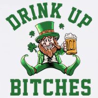 Drink Up Bitches Funny Leprechaun St Patrick's Day Baby Bodysuit
