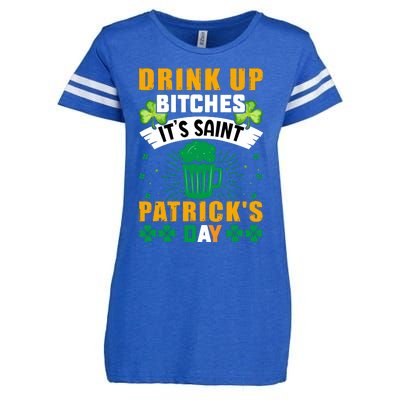 Drink Up Bitches It Funny St Enza Ladies Jersey Football T-Shirt