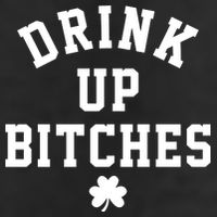 Drink Up Bitches Funny St Patrick's Day Party 7 Panel Mesh Trucker Snapback Hat