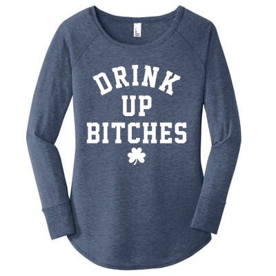 Drink Up Bitches Funny St Patrick's Day Party Women's Perfect Tri Tunic Long Sleeve Shirt