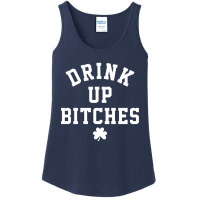 Drink Up Bitches Funny St Patrick's Day Party Ladies Essential Tank