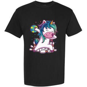 Dabbing Unicorn Bowling Birthday Party Gift For Garment-Dyed Heavyweight T-Shirt