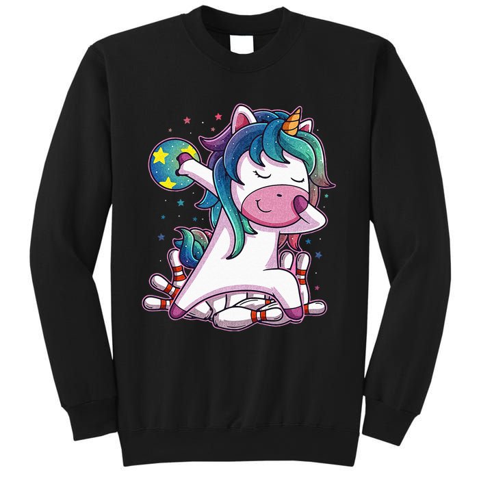 Dabbing Unicorn Bowling Birthday Party Gift For Sweatshirt