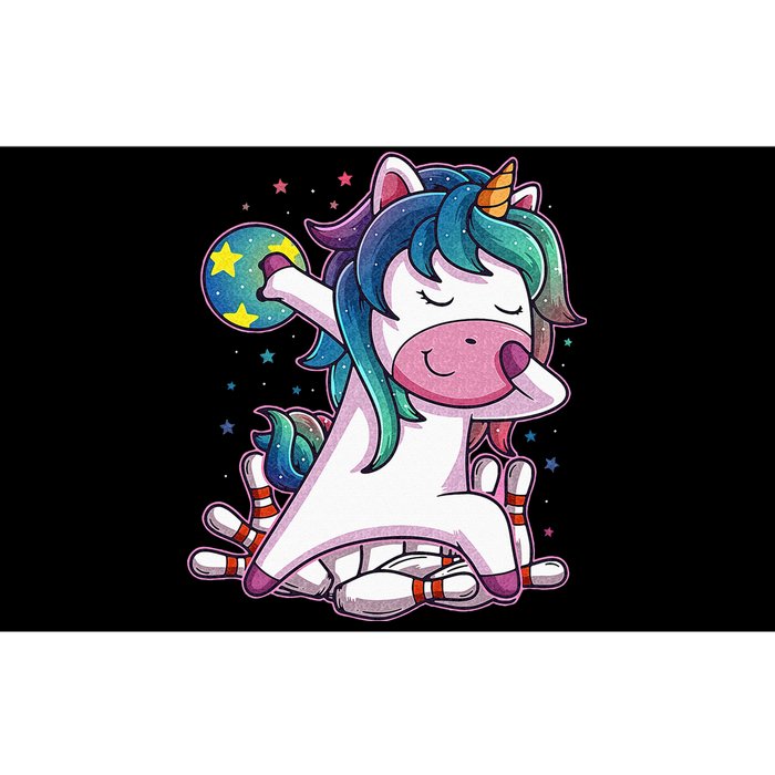 Dabbing Unicorn Bowling Birthday Party Gift For Bumper Sticker