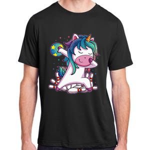 Dabbing Unicorn Bowling Birthday Party Gift For Adult ChromaSoft Performance T-Shirt