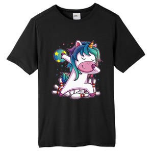 Dabbing Unicorn Bowling Birthday Party Gift For Tall Fusion ChromaSoft Performance T-Shirt