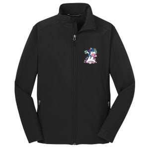 Dabbing Unicorn Bowling Birthday Party Gift For Core Soft Shell Jacket