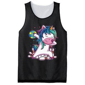 Dabbing Unicorn Bowling Birthday Party Gift For Mesh Reversible Basketball Jersey Tank