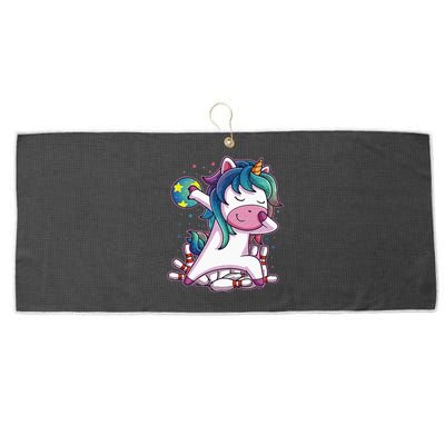 Dabbing Unicorn Bowling Birthday Party Gift For Large Microfiber Waffle Golf Towel