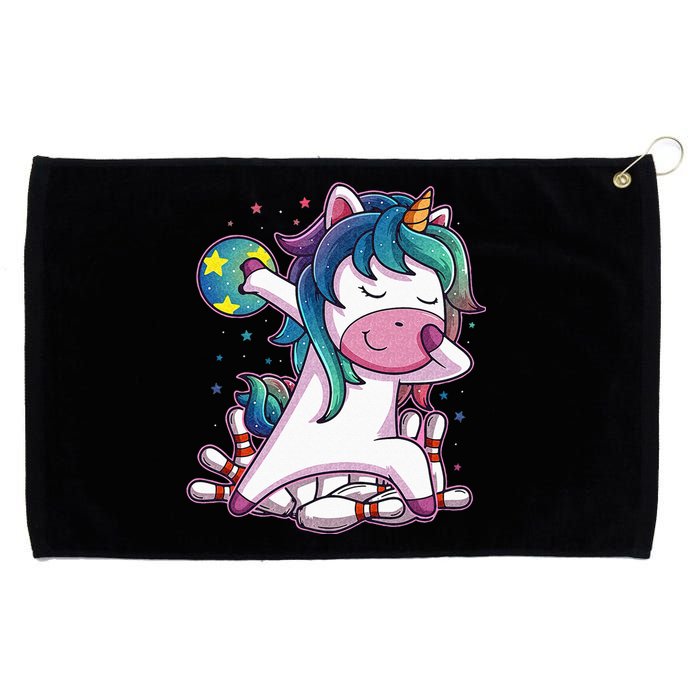 Dabbing Unicorn Bowling Birthday Party Gift For Grommeted Golf Towel