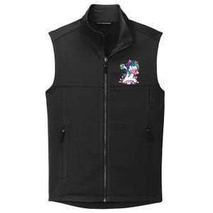 Dabbing Unicorn Bowling Birthday Party Gift For Collective Smooth Fleece Vest