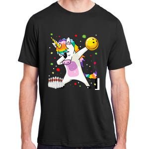 Dabbing Unicorn Bowling Funny Bowling Boy Girl Adult ChromaSoft Performance T-Shirt