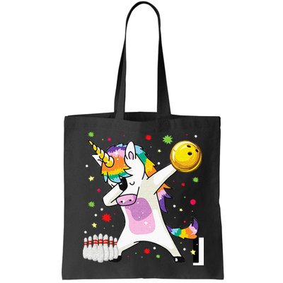 Dabbing Unicorn Bowling Funny Bowling Boy Girl Bag