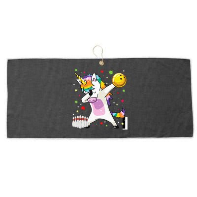 Dabbing Unicorn Bowling Funny Bowling Boy Girl Large Microfiber Waffle Golf Towel