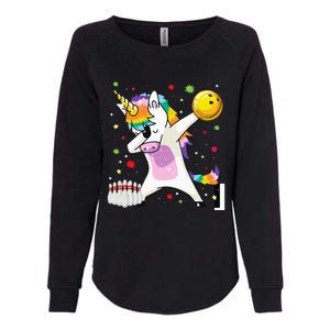 Dabbing Unicorn Bowling Funny Bowling Boy Girl Womens California Wash Sweatshirt