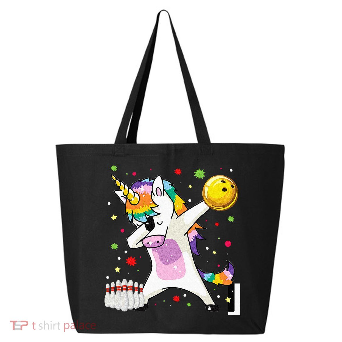 Dabbing Unicorn Bowling Funny Bowling Boy Girl 25L Jumbo Tote
