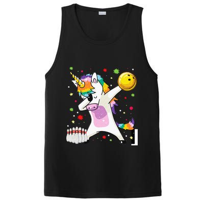 Dabbing Unicorn Bowling Funny Bowling Boy Girl PosiCharge Competitor Tank