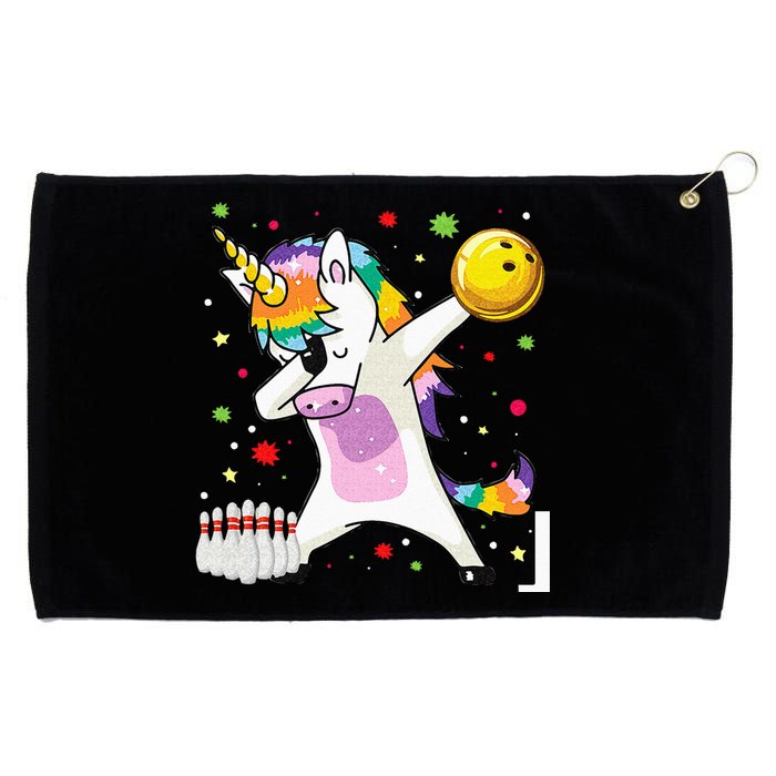 Dabbing Unicorn Bowling Funny Bowling Boy Girl Grommeted Golf Towel