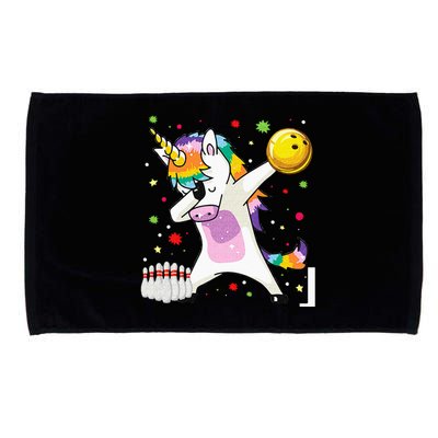 Dabbing Unicorn Bowling Funny Bowling Boy Girl Microfiber Hand Towel