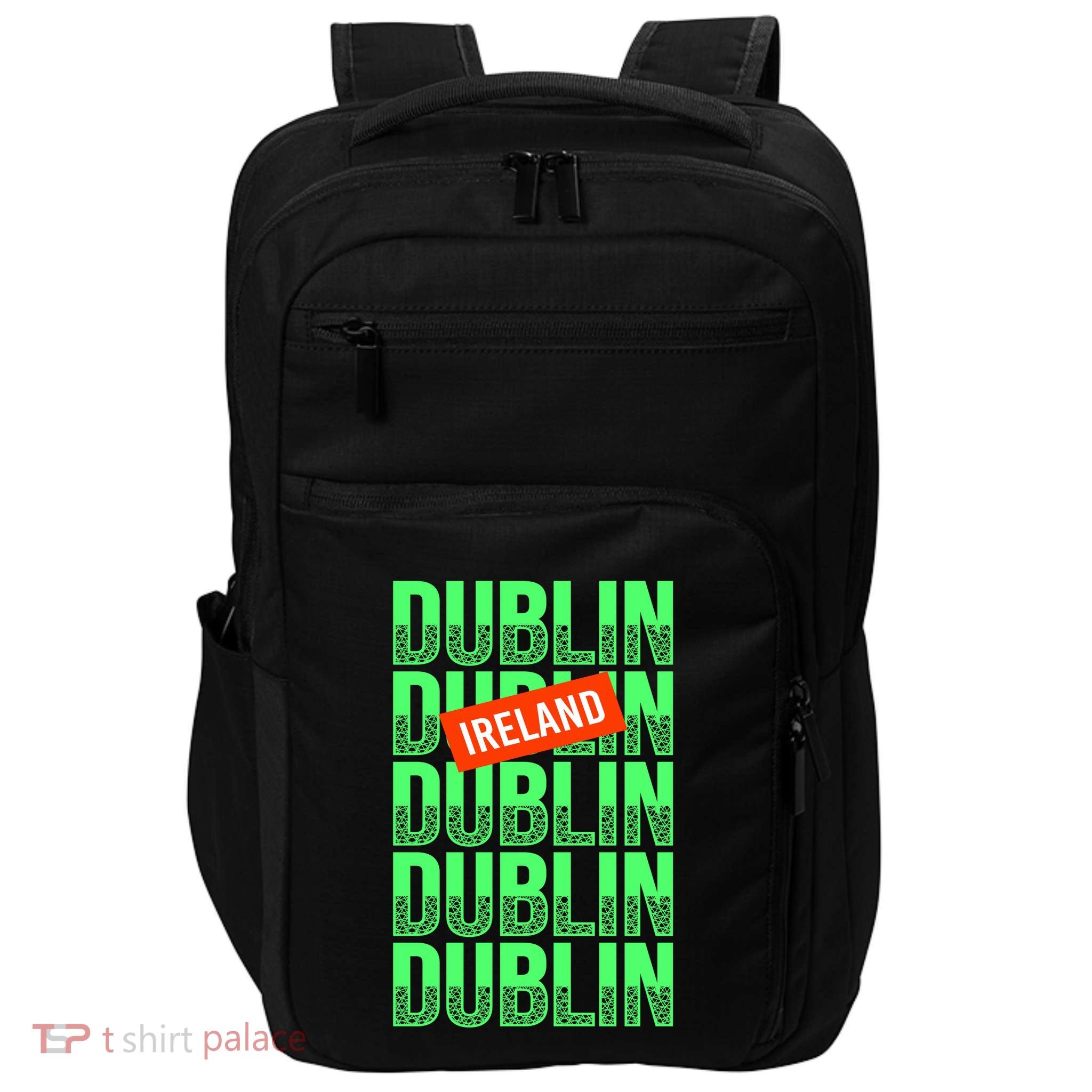 Dublin Ireland Typography Impact Tech Backpack