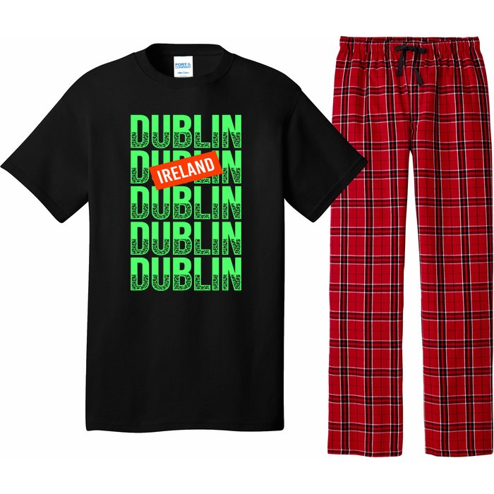 Dublin Ireland Typography Pajama Set