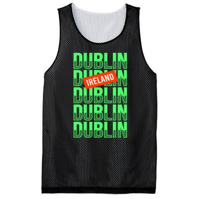 Dublin Ireland Typography Mesh Reversible Basketball Jersey Tank