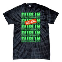 Dublin Ireland Typography Tie-Dye T-Shirt