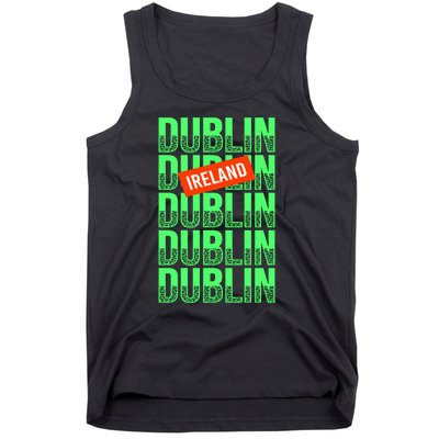 Dublin Ireland Typography Tank Top