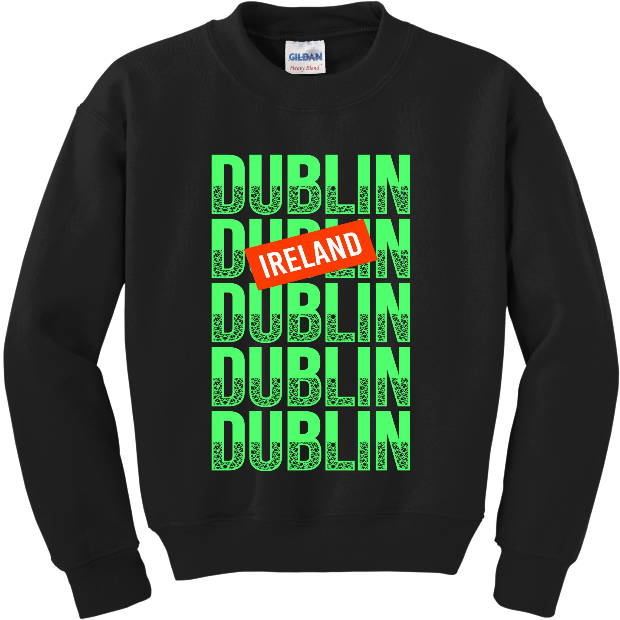Dublin Ireland Typography Kids Sweatshirt