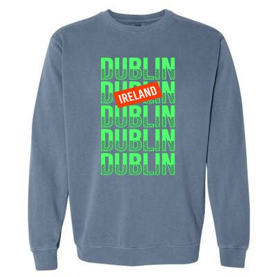 Dublin Ireland Typography Garment-Dyed Sweatshirt