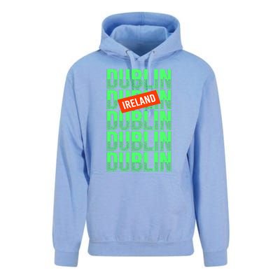 Dublin Ireland Typography Unisex Surf Hoodie