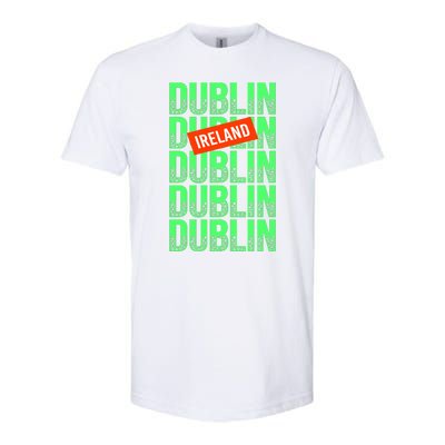 Dublin Ireland Typography Softstyle CVC T-Shirt