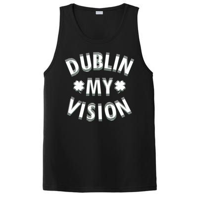 Dublin My Vision Drunk Clover St. Patrick's Day Drinking PosiCharge Competitor Tank