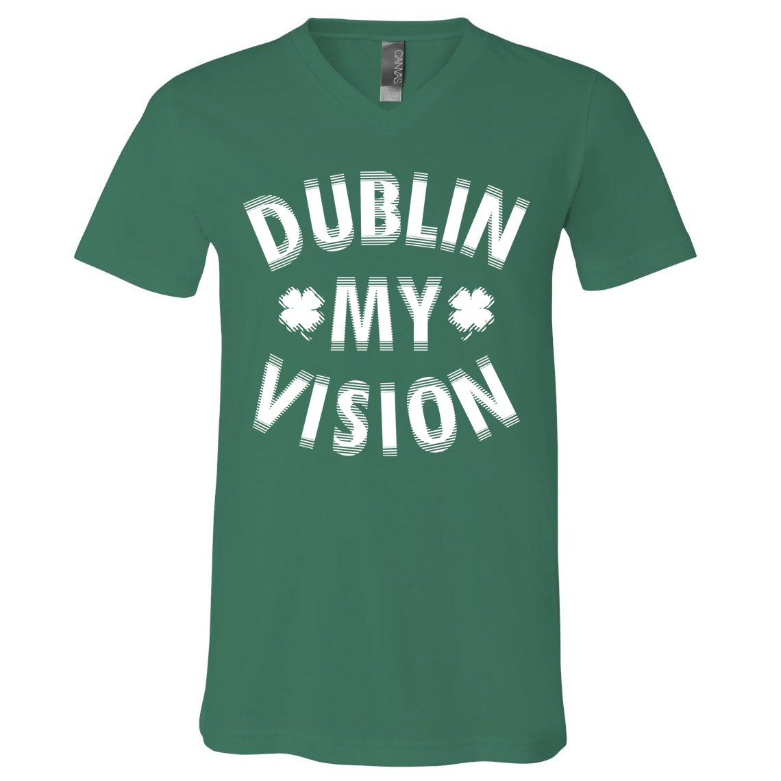 Dublin My Vision Drunk Clover St. Patrick's Day Drinking V-Neck T-Shirt