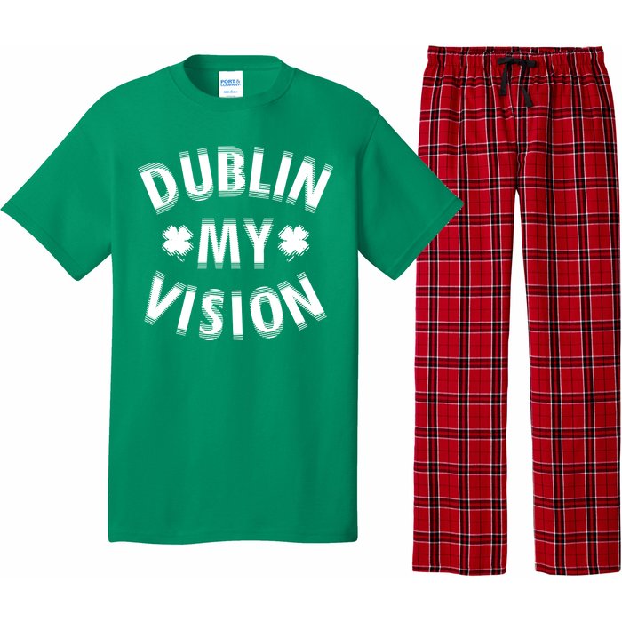 Dublin My Vision Drunk Clover St. Patrick's Day Drinking Pajama Set