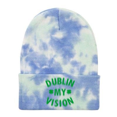 Dublin My Vision Drunk Clover St. Patrick's Day Drinking Tie Dye 12in Knit Beanie