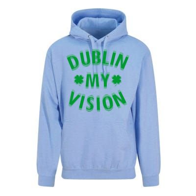 Dublin My Vision Drunk Clover St. Patrick's Day Drinking Unisex Surf Hoodie