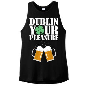 Dublin Your Pleasure Irish Beer Clover Ladies PosiCharge Tri-Blend Wicking Tank