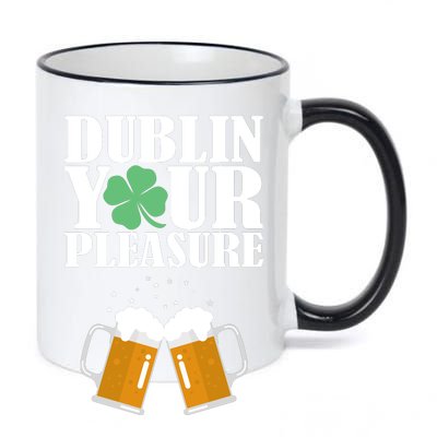 Dublin Your Pleasure Irish Beer Clover 11oz Black Color Changing Mug