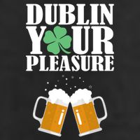 Dublin Your Pleasure Irish Beer Clover 11oz C Handle Ceramic Mug