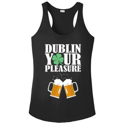Dublin Your Pleasure Irish Beer Clover Ladies PosiCharge Competitor Racerback Tank