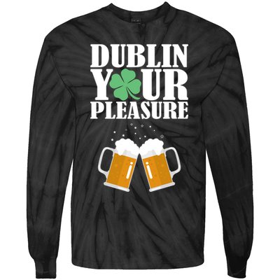 Dublin Your Pleasure Irish Beer Clover Tie-Dye Long Sleeve Shirt