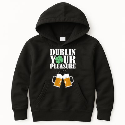 Dublin Your Pleasure Irish Beer Clover Kids Hoodie