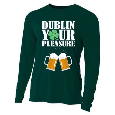 Dublin Your Pleasure Irish Beer Clover Cooling Performance Long Sleeve Crew