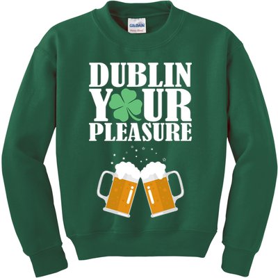Dublin Your Pleasure Irish Beer Clover Kids Sweatshirt