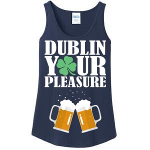 Dublin Your Pleasure Irish Beer Clover Ladies Essential Tank