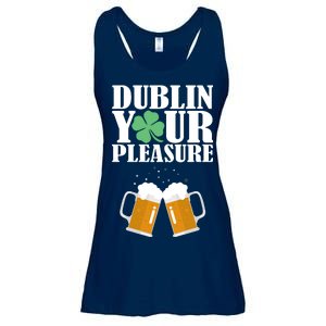 Dublin Your Pleasure Irish Beer Clover Ladies Essential Flowy Tank