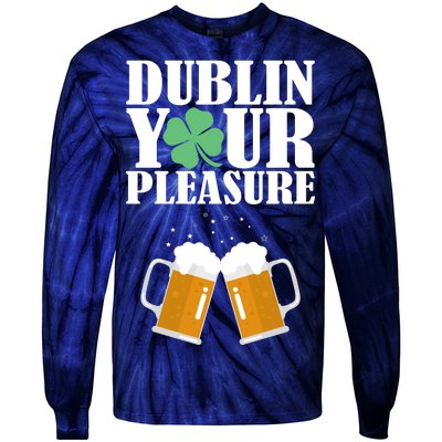 Dublin Your Pleasure Irish Beer Clover Tie-Dye Long Sleeve Shirt