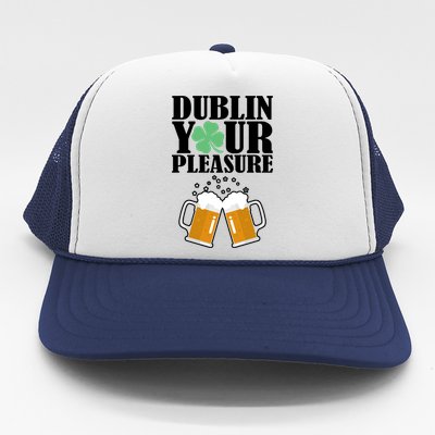 Dublin Your Pleasure Irish Beer Clover Trucker Hat